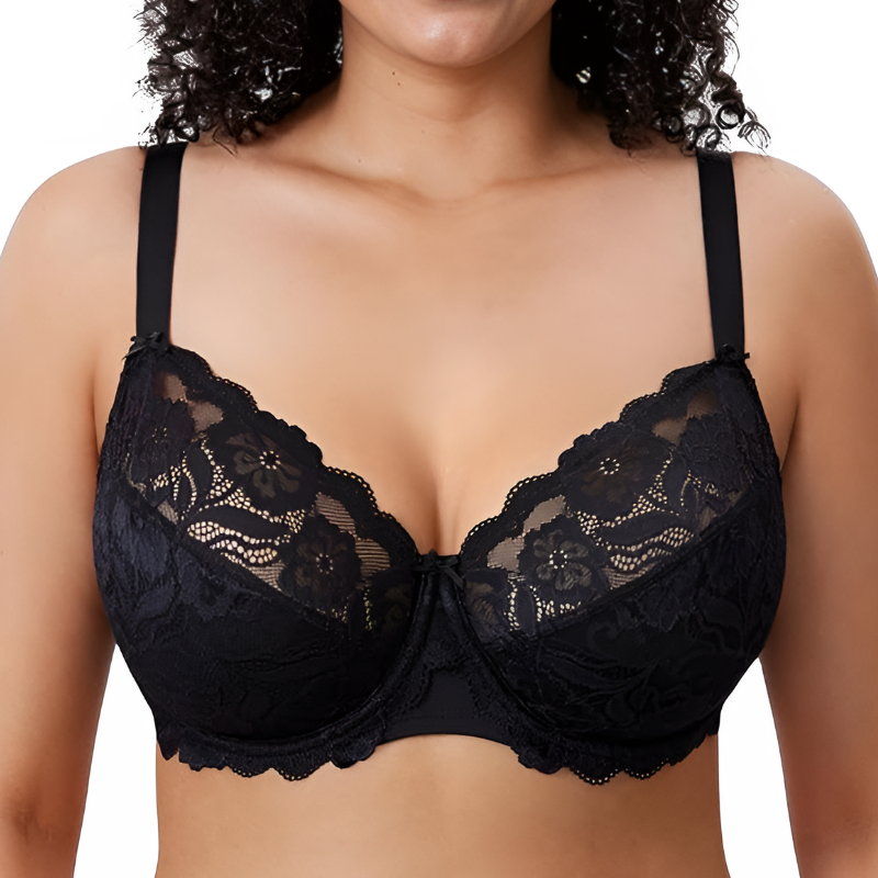 Sujetador de Encaje Floreado Delimira para Todas las Tallas con Push Up (OFERTA 2X1 GRATIS)