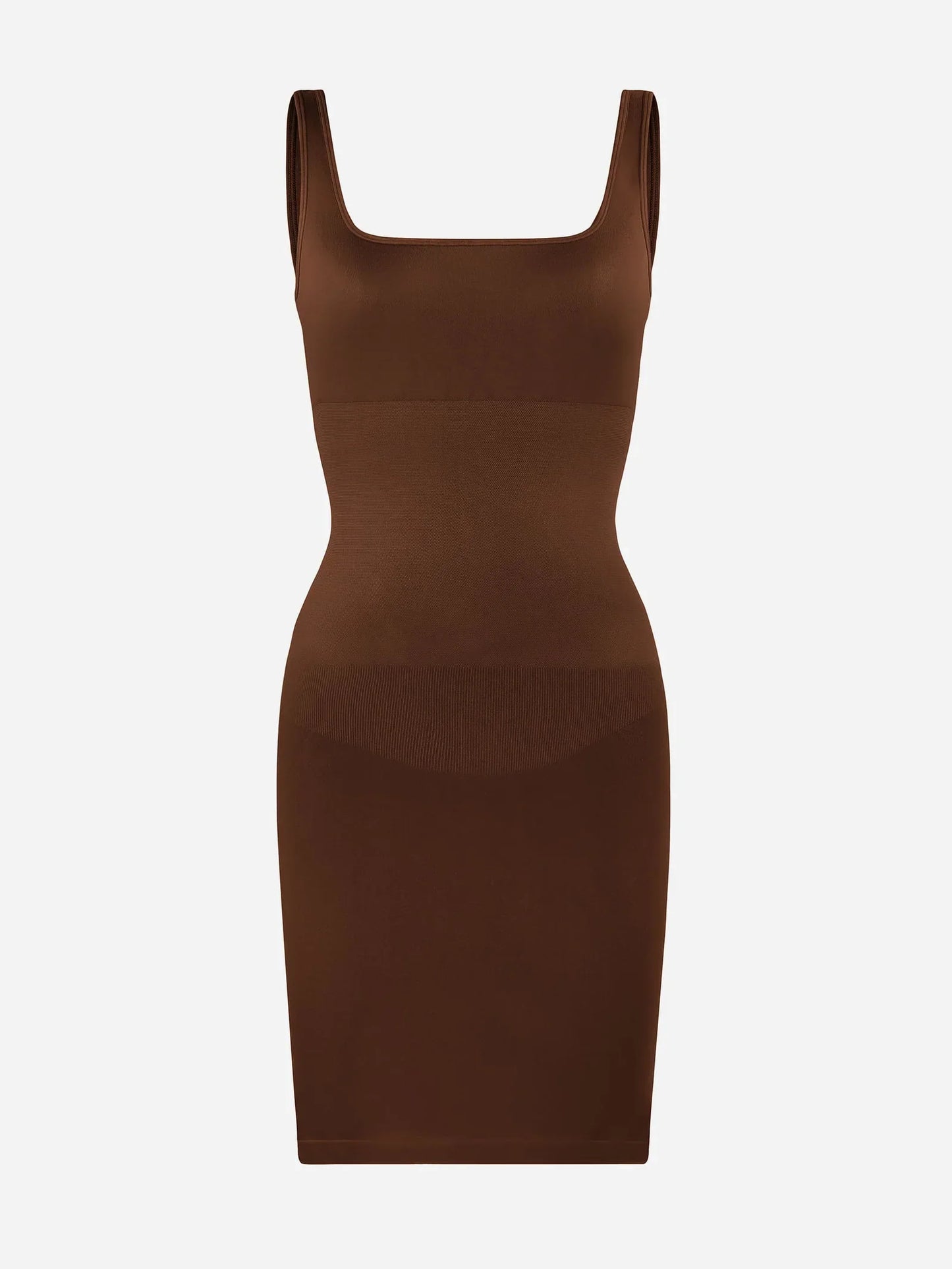Vestido Moldeador Corto de Escote Cuadrado Sin Costuras