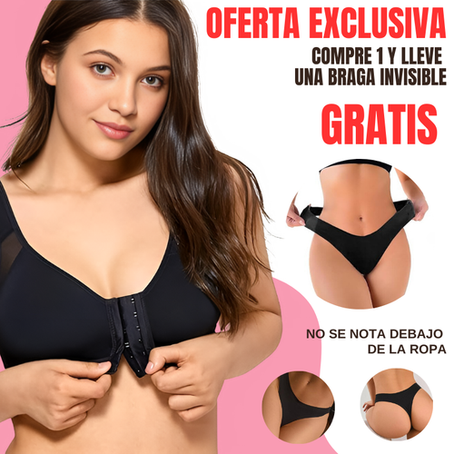 Sujetador Ergonómico con Soporte de Espalda + Braga Invisible GRATIS