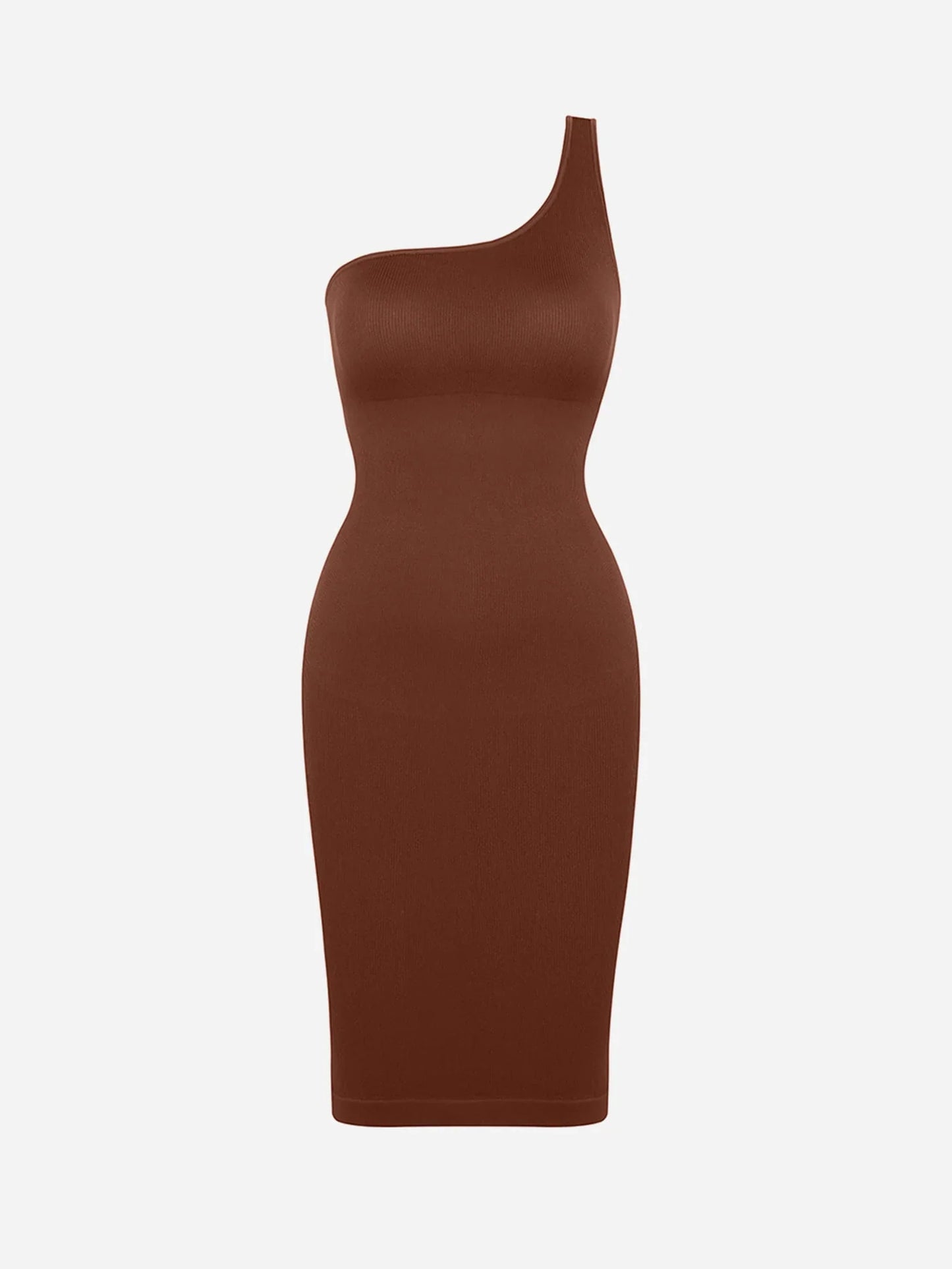 Vestido Moldeador Midi De Un Solo Hombro