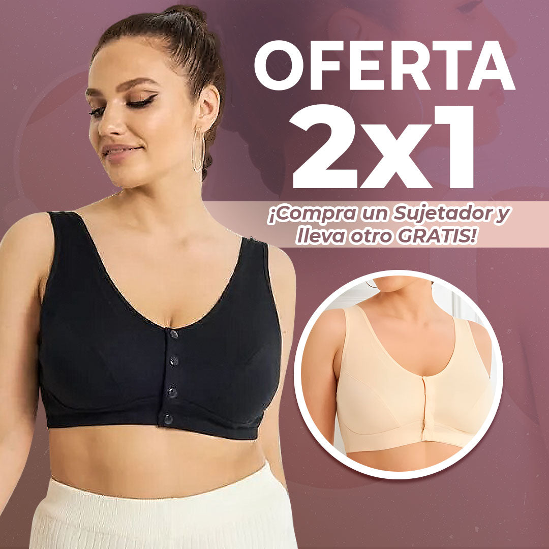 Sujetador sin Aros para Tallas Grandes con Botones Delanteros (OFERTA 2X1 GRATIS)