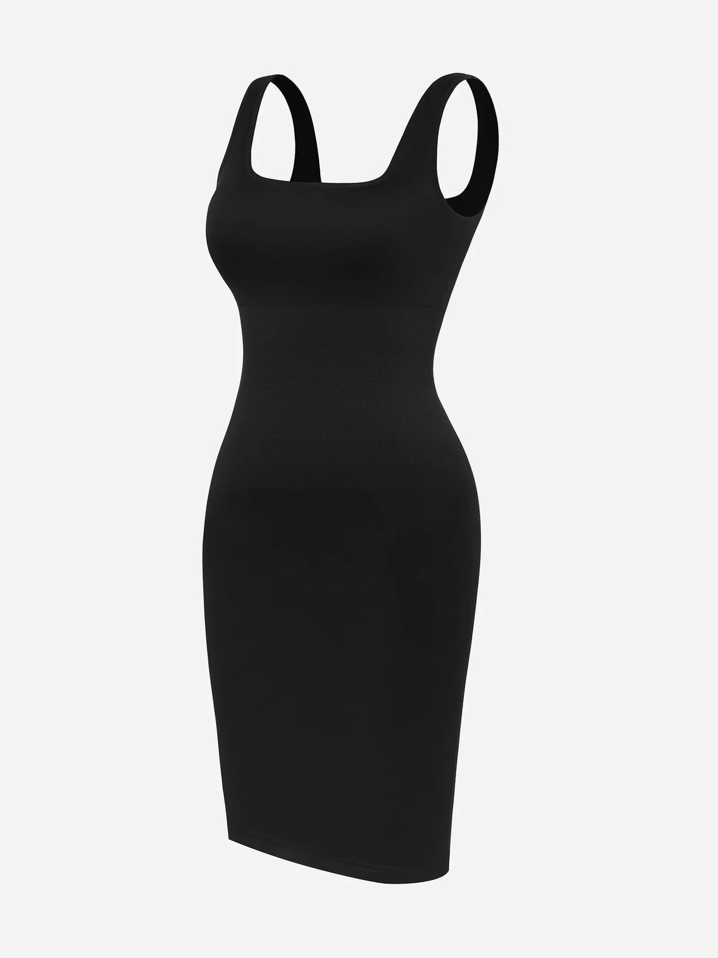 Vestido Moldeador Corto de Escote Cuadrado Sin Costuras