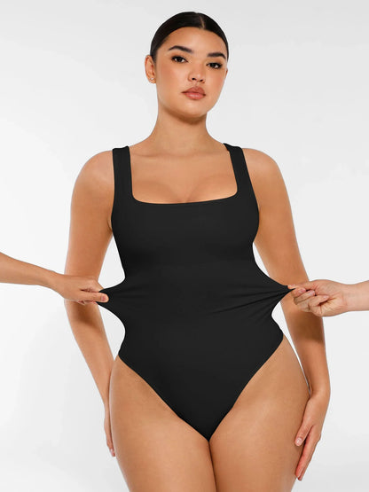 Body de Canalé con Escote Cuadrado