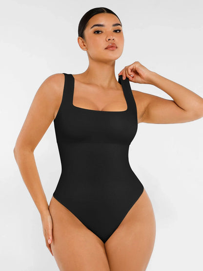 Body de Canalé con Escote Cuadrado