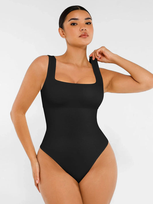 Body de Canalé con Escote Cuadrado