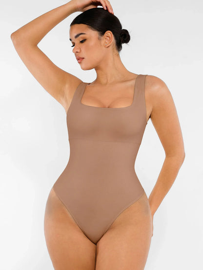 Body de Canalé con Escote Cuadrado