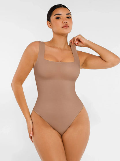 Body de Canalé con Escote Cuadrado