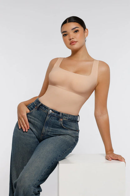 Body de Canalé con Escote Cuadrado