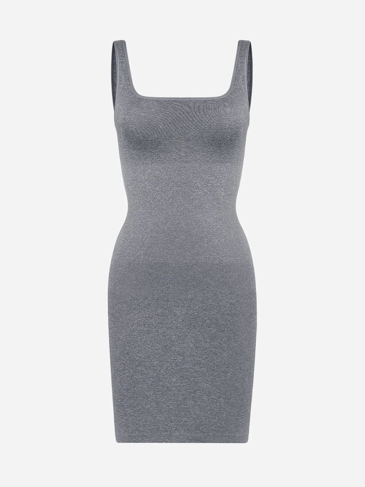 Vestido Moldeador Corto de Escote Cuadrado Sin Costuras