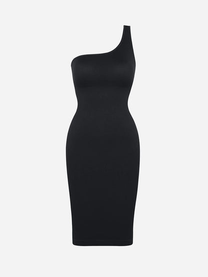 Vestido Moldeador Midi De Un Solo Hombro