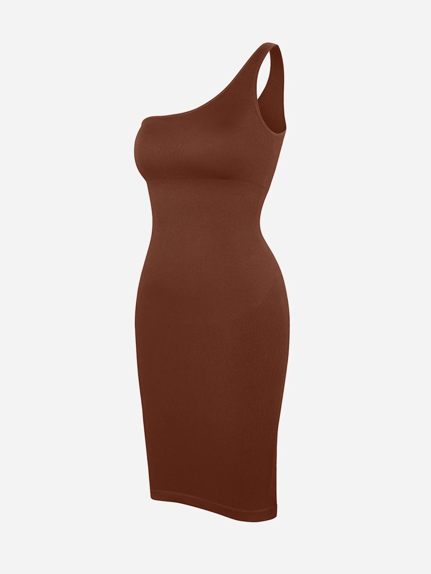 Vestido Moldeador Midi De Un Solo Hombro