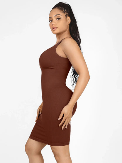 Vestido Moldeador Midi De Un Solo Hombro